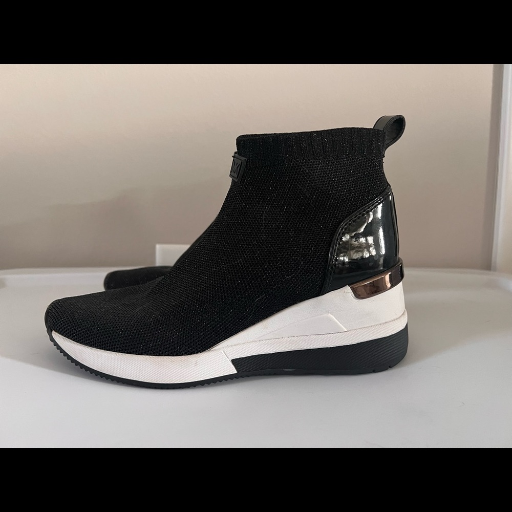Michael Kors Skyler Wedge Bootie Sock Sneakers